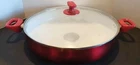 Tasty Clean Ceramic 14.25" Non-stick Aluminum Centerpiece Saut Pan With Glass Used. Price: $27.89.
