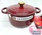 Le Creuset Signature Cocotte Ronde 18CM Rhone Garnet Gold Knob Cast Iron Enamel New. Price: $245.76.