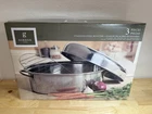 New 16 Gibson Home Stainless Steel Roaster 3 Pieces With Lid And Rack. Price: $35.95.
