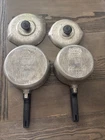 Vintage Magnalite Wagner Ware Sidney Set Of Pans 4672P And 4682 W/ Lids 2QT Used. Price: $75.00.