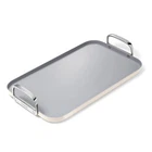 Double Burner Griddle 19X12 Non Stick Ceramic Oven Safe Cream Caraway New. Price: $299.99.