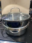 Nuwave Precision Induction Cookware 3.5 Qt. Multi-purpose Stainless Pot #32003BL New. Price: $48.00.