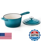 Onader 1QT With Lid, Enameled Cast Iron Pan, Small Pot New. Price: $59.87.