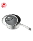 Cuisinart 2PC Ceramic Stainless Steel Sauce Pan Set 500F 3QT Silver Cover New. Price: $25.59.