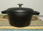 Ecolution Oven-to-table Mini Cast Iron Cookware 8OZ.CASSEROLE W/lid Pre-seasoned New. Price: $14.95.