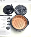 Copper Chef Microwave Grill Pan With Press Lid & Accessories Black KK-1502 Open. Price: $21.00.