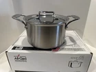 All-clad D5 Brushed Stainless 4QT Soup Pot With Lid New. Price: $185.00.