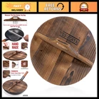 Yosukata Premium Wok Cover 13.2" For 13.5"- Wooden Lid Frying Pan Ergo New. Price: $61.99.