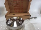 Made 3 Qt Stainless Clad Saucier Pan With Lid 5-PLY Cookware New. Price: $149.99.