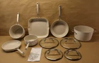 Kitchenaid 10PC Ceramic Cookware Set Induction White Box Damage, Porcelain New. Price: $129.99.