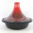Le Creuset Moroccan Tagine 27 Enamel Cast Iron Red Stoneware 2.5 Qt Cherry Used. Price: $95.00.