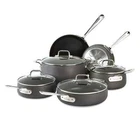 All-clad HA1 Hard Anodized Nonstick Cookware, 10 Pc Set Oven Safe 500F- Lid New. Price: $349.99.