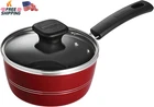 Tramontina Sicilia 1.25-QUART Small Non Stick Sauce Pan With Glass Lid, Aluminum New. Price: $65.84.