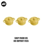 Staub STONEWARE3-PC, Mini Round Dutch Oven Set, Citron. Price: $97.98.