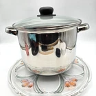 8 Qt Stainless Steel Stock Pot Tempered Lid Ecolution Pure Intentions With Used. Price: $39.95.