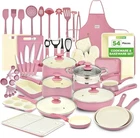 Nutrichef 54-PIECE Kitchen Cookware Set Complete Non-stick Ceramic Pots And Pa New. Price: $201.50.