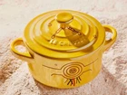 Le Creuset X Star Wars C-3PO Mini Cocotte Dijon Yellow Stoneware 8OZ. Price: $85.99.