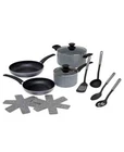 Sedona 12-PC. Aluminum Cookware Set, Nonstick Coating Gray New. Price: $81.99.