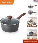 Swiss Granite Nonstick Saucepan, 2.5 Quart With Tempered Glass Lid & Safe Handle New. Price: $56.99.