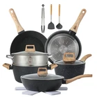 16PCS Pots And Pans Set Cookware With Cooking Black. Price: $87.07.