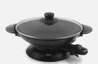 Aroma Housewares AEW-306 Electric Wok With Tempered Glass Lid Easy Black Open. Price: $40.00.