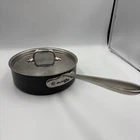 All-clad Ltd 8 Inch Skillet Frying Pan Double Handle Stainless & Anodized W/lid Used. Price: $64.99.