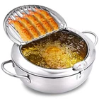 Deep Fryer POT304 Stainless Steel With Temperature Control And Lid Japanese Styl New. Price: $50.01.