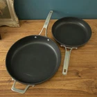 Calphalon Anodized Frying Pans Set Of 10" & 12" Used. Price: $50.00.