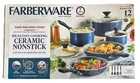 Farberware Reliance Pro 12PC Nonstick Ceramic Cookware Set Blue/black Sealed New. Price: $37.95.