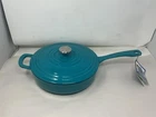 Chantal Cast Iron Skillet Saut Pan With Lid, 4 Qt, Us Formulated Premium Enamel New. Price: $119.95.