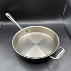 All-clad 11 3QT D3 Stainless Steel Saute Pan W/ Helper Handle Usa No Lid Used. Price: $59.87.