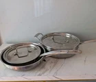 Cuisinart Stainless Steel Skillets Saute Pan Lot Induction Ready Used. Price: $60.00.