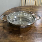 David Burke 9.5 Inch Everyday Pan Stainless Frying Pot W/ Glass Vented Lid Set New. Price: $45.99.