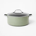 8QT Nonstick Ceramic Coated Aluminum Wide Stock Pot Sage Green - Figmint New. Price: $40.49.