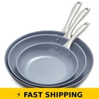 Greenpan Lima Frying Skillet Set - Ceramic Nonstick, Gray New. Price: $180.99.