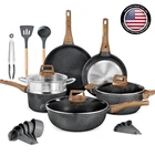 14-PIECE Non-stick Kitchen Cookware With Tempered Glass Lids Durable & Stylish New. Price: $118.74.