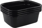 Morcte 12 Quart Rectangle Plastic Wash / Dishpan Basin, Set Qt, Black New. Price: $37.09.