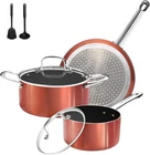Melenta Pots And Pans Non Stick, 7 Piece Ceramic Cookware Set, Toxic New. Price: $57.47.