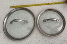 Set 2 Calphalon Hard Anodized Glass Stainless Steel Replace Lids Only New. Price: $14.99.