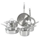 10 Piece Cookware Set Stainless Steel Non Toxic Pots And Pans Sur La Table Chefs New. Price: $209.99.