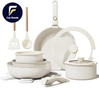 Ceramic Nonstick Cookware Set Healthy Toxic 17-PIECES Pots And Pans New. Price: $111.02.