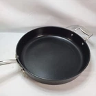 All-clad Hard Anodized 4-QT Nonstick Black Saut Frying Pan Double Handle Lid Used. Price: $34.95.