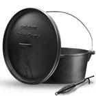 Nsirons Camping Dutch OVEN12 Qt Pre-seasoned Cast Pot Lid New. Price: $133.93.