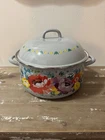Pioneer Woman Sweet Romance Dutch Oven 6.4 Quart Enamel Steel With Lid Used. Price: $40.00.