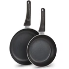 Goodcook Nonstick Aluminum Frying Pan Set, 8" And 10" Skillets, Black, Even Heat New. Price: $37.81.