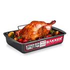 Bakkenmaster Nonstick Turkey Roasting Pan Rack 17 X 13 Inch Large New. Price: $54.85.