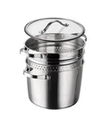Tramontina, 8-QUART Ss Tri-ply Base Multicooker With Pasta Insert Stock Pot New. Price: $105.00.