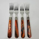 Barenthal L'art Table Stainless 18/10 Silverware Tortoise Handle Dinner Forks Used. Price: $28.00.