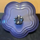 Creuset Cast Iron Cocotte 2.25 Qt. Blue Bell Purple W/flower Knob. Nib New. Price: $369.00.