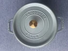 Staub La Cocotte 24 Round 4-QT Dutch Oven Enamel Cast Iron Graphite Gray France Used. Price: $99.99.